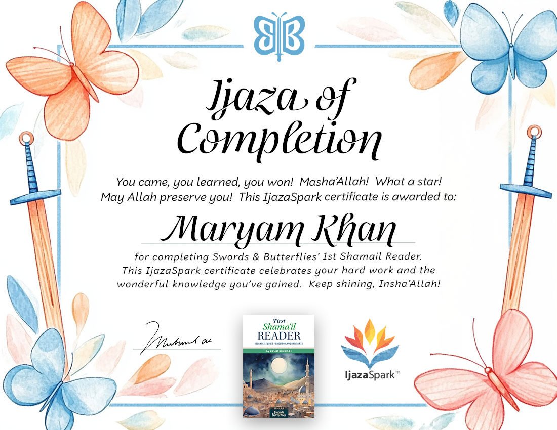 Islamic Ijaza certificate for kids